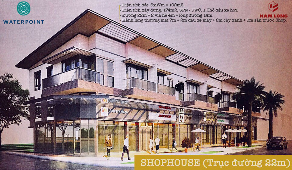 Shophouse Waterpoint Nam Long Bến Lức Long An